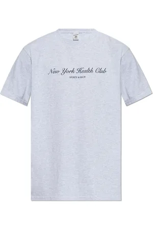 Sporty & Rich Top, unisex, Grå, XS, Bomuld, NY Health Club T-Shirt