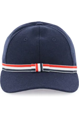 Thom Browne Tilbehør, unisex, Blå, M, Uld, Baseball Cap i uldflannel