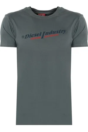 Diesel Top, Herre, Grå, L, Bomuld, Rundhalset T-shirt