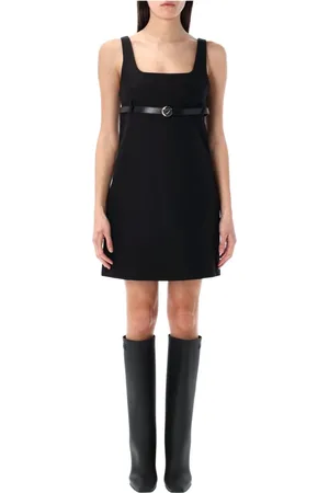 COPERNI Kjole, Dame, Sort, XS, Polyester, Sort Bæltet Mini Kjole