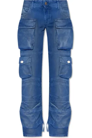 The Attico Jeans, Dame, Blå, 2XS, Bomuld, Essie Long Cargo