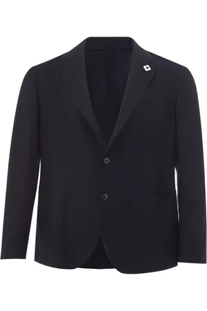 LARDINI Jakke, Herre, Blå, XL, Bomuld, Two-Button Jakke