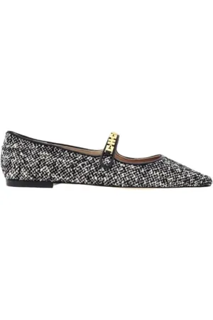 Carolina Herrera Sko, Dame, Grå, 38 EU, Tweed, Tweed Ballerinaer