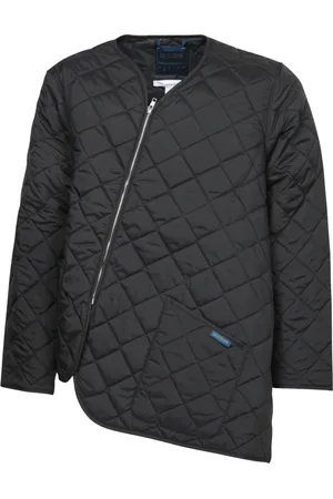 Comme des Garçons Jakke, Herre, Sort, S, Sort Quiltet Jakke med Høj Krave