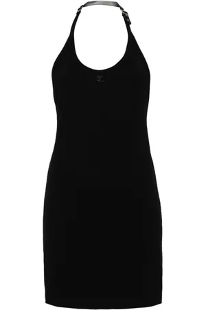Courrèges Kjole, Dame, Sort, L, Bomuld, Elegant Sort Kjole