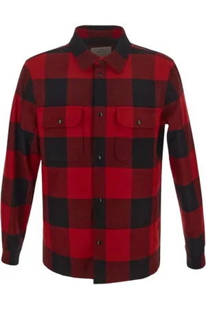Woolrich Skjorte, Herre, Rød, L, Uld, Alaskan Check Overshirt