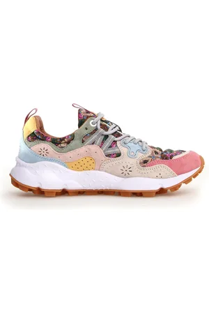 Flower Mountain Sko, Dame, Flerfarvet, 36 EU, Multifarvede Sneakers med Blomsterstof