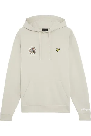 Lyle & Scott Sweathshirts & Hoodies, Herre, Grå, XS, Uld, Playmobil Pullover Hættetrøje