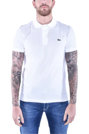 Lacoste Top, Herre, Hvid, 2XL, Bomuld, Kortærmet Slim Bomulds Polo