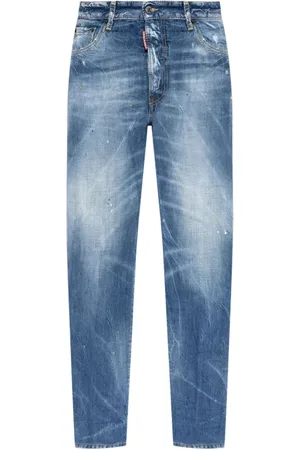 Dsquared2 Jeans, Herre, Blå, L, Pudderblå Tapered Leg Bukser
