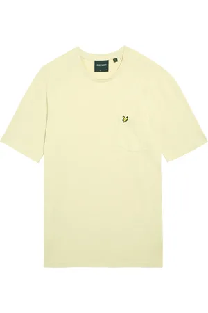 Lyle & Scott Top, Herre, Gul, XL, Linen Blend Raglan T-shirt