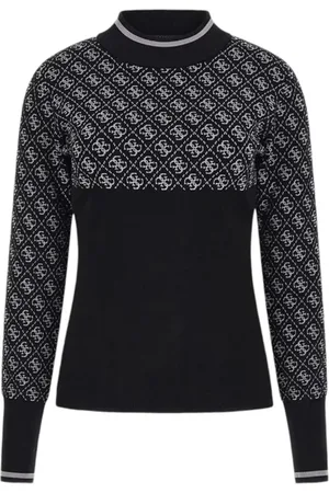 Guess Strik, Dame, Sort, S, Crew Neck Sweater