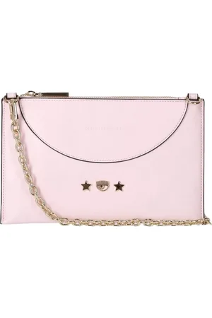 Chiara Ferragni Taske, Dame, Lyserød, ONE SIZE, Uld, Golden Eye Star Light Clutch Taske