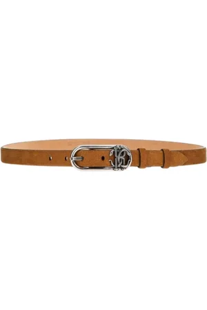 Roberto Cavalli Tilbehør, Herre, Brun, 95 CM, Læder, Monogram Brun Læderbælte
