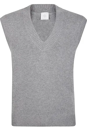ELEVENTY Strik, Herre, Grå, XL, Uld, V-Neck Uld Gilet