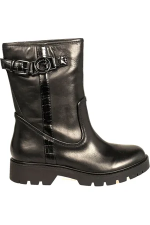 Guess Sko, Dame, Sort, 35 EU, Læder, Komfortable slip-on ankelstøvler