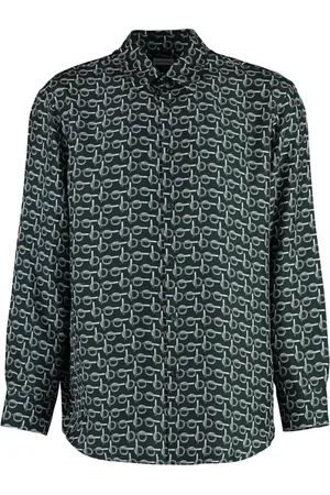 Burberry Skjorte, Herre, Grøn, M, Silkebluse med print