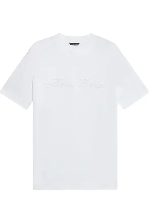 Brooks Brothers Top, Herre, Hvid, M, Bomuld, Logo Bomulds T-shirt