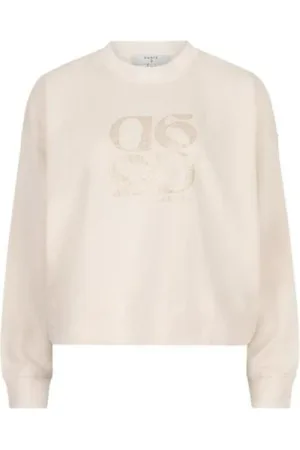 Dante 6 Sweathshirts & Hoodies, Dame, , M, Uld, Relaxed Fit Cropped Crewneck
