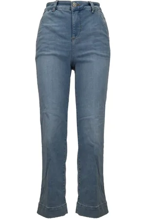 Liu Jo Jeans, Dame, Blå, W27, Bomuld, Zipper Button Boot-cut Jeans