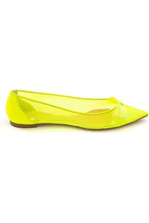 Christian Louboutin Sko, Dame, Gul, 38 EU, Sunshine Mesh Flat Elegance