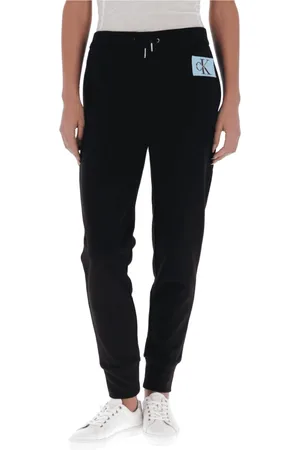 Calvin Klein Bukser, Dame, Sort, S, Denim, Sporty Sorte Denim Joggers