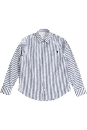 Burberry Skjorte, Herre, Blå, S, Bomuld, Stribet bomuldsskjorte