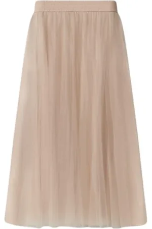 Fabiana Filippi Nederdel, Dame, Lyserød, 2XS, Uld, Midi Tulle Nederdel