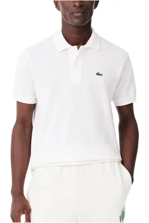 Lacoste Top, Herre, Hvid, 2XL, Bomuld, Hvid Classic Fit Polo Skjorte