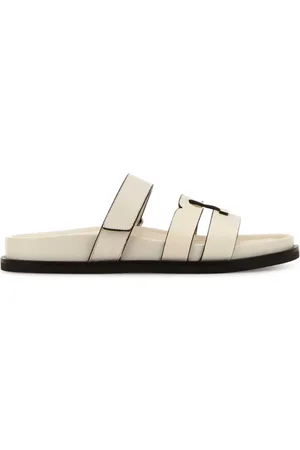Tory Burch Sko, Dame, , 36 EU, Læder, Ivory Læder Sport Tøfler
