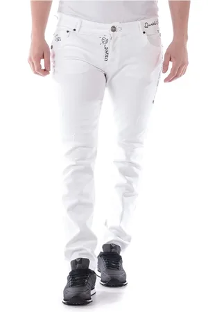 D.A. Daniele Alessandrini Jeans, Herre, Hvid, W33, Hvid Casual Skjorte Pj4610L0913831