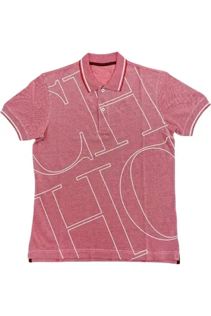 Carolina Herrera Top, Herre, Rød, S, Bomuld, Rød Polo Shirt med Hvide Bogstaver