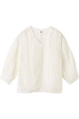 By Malene Birger Bluser & Skjorter, Dame, Hvid, S, Linned, V-udskåret Linnedskjorte