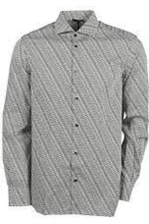 Emporio Armani Skjorte, Herre, Grå, 3XL, Bomuld, Casual Skjorte