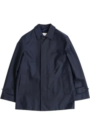 Burberry Frakke, Herre, Blå, XL, Bomuld, Navy Gabardine Trenchcoat