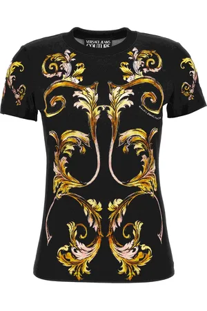 VERSACE Top, Dame, Flerfarvet, M, T-shirts og Polos Sort