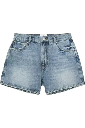 ANINE BING Shorts, Dame, Blå, W27, Denim, Højtaljede denim shorts Dalton stil