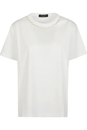 Fabiana Filippi Top, Dame, Hvid, L, Bomuld, Casual bomulds T-shirt