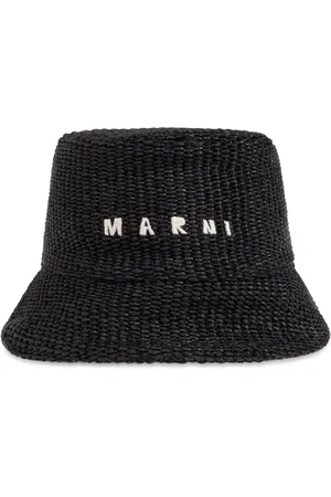 Marni Tilbehør, Dame, Sort, M, Bomuld, Logo Hat