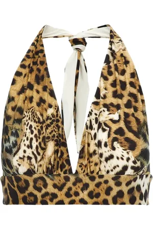 Roberto Cavalli Badetøj, Dame, Brun, L, Jaguar Skin Trekantet Bikini