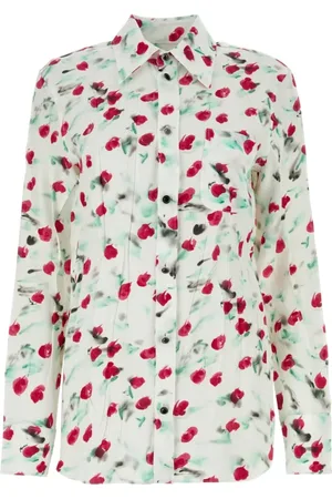 Marni Bluser & Skjorter, Dame, Flerfarvet, 2XS, Uld, Stilfuld Viscose Skjorte med Print