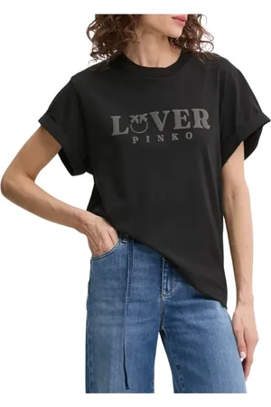 Pinko Top, Dame, Sort, L, Uld, Stilfuld Torcetti T-Shirt