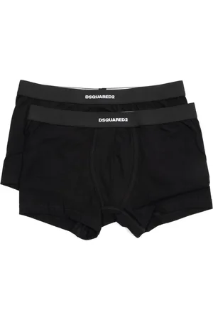 Dsquared2 Undertøj, Herre, Sort, M, Bomuld, Plain Boxer Briefs 2-pak
