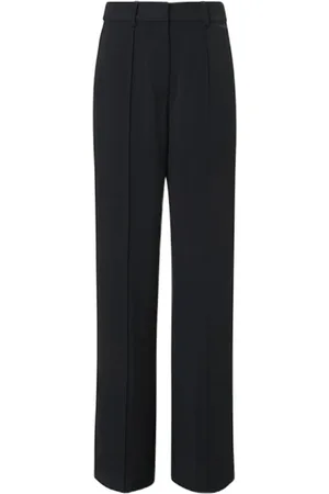 Calvin Klein Bukser, Dame, Sort, XS, Polyester, Wide Twill Bukser
