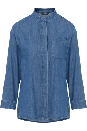 Max Mara Bluser & Skjorter, Dame, Blå, L, Denim, Unito Denim Skjorte