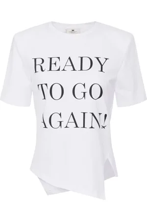 Elisabetta Franchi Top, Dame, Hvid, XS, Bomuld, Chic Dress Collection T-Shirt