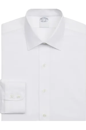 Brooks Brothers Skjorte, Herre, Hvid, 3XL, Bomuld, Regent Regular Fit Stretch Supima Bomuld Non-Iron Twill Ainsley Collar Skjorte