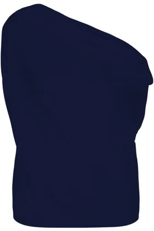 Dante 6 Top, Dame, Blå, XS, Bomuld, Sapphire Draperet Top - Elegant Stil