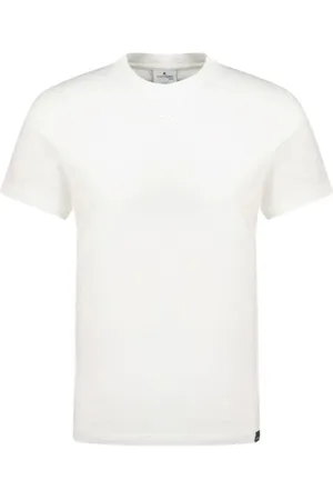 Courrèges Top, Herre, Hvid, XS, Bomuld, Classic AC Logo T-Shirt
