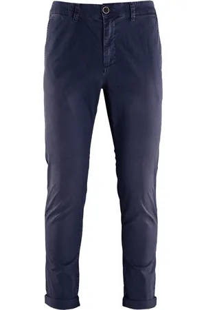 Bomboogie Bukser, Herre, Blå, W30, Bomuld, Stribede Gabardine Chino Bukser